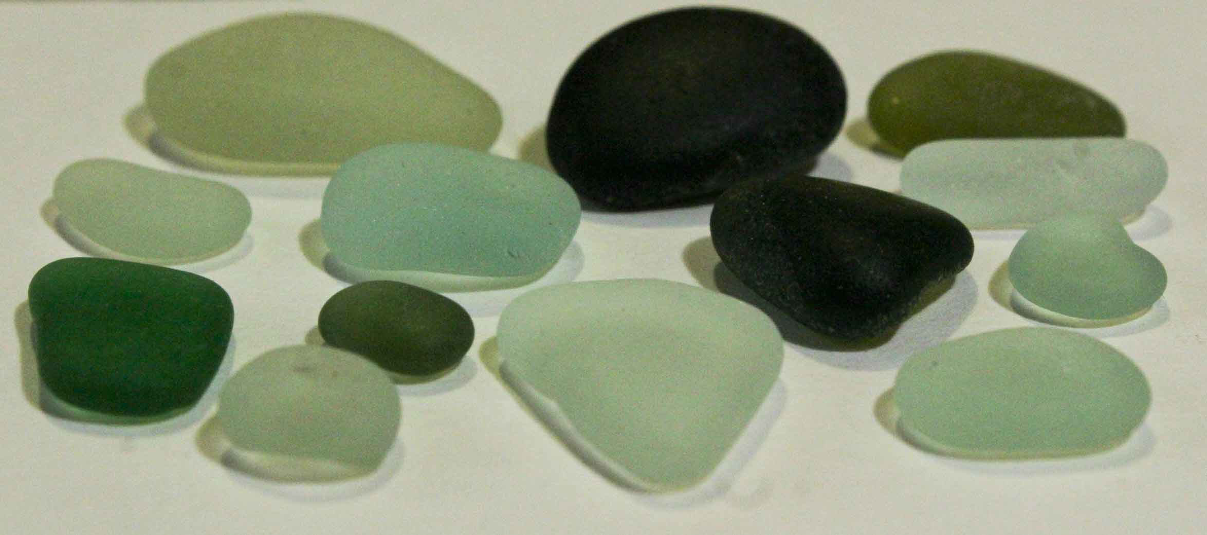 Collection of natural sea glass